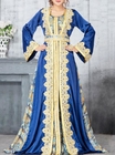 Low Moq Clothing Manufacturer Lady Long Sleeve Maxi Dress Dubai Gown Print Dress Muslim Robe