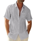 Wholesale Clothing Manufacturers Men'S Short Sleeve Casual Shirt With Pocket black Color