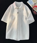 Custom Apparel Manufacturers Men'S Summer Waffle Polo Shirt  Short Sleeve  Zipper Up T Shirt