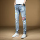 Ironing Diamond Embroidered Trousers Men Pants Wicking Light Color