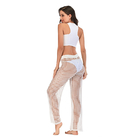Casual Hollow Pants 100% Polyester Knitted Sexy Women'S Beach Pants