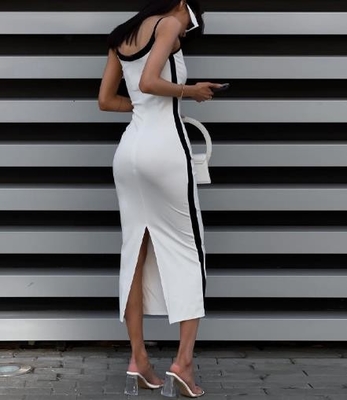 Low Moq Clothing Manufacturer Women Spaghetti Strap Bodycon Dress Sexy Sleeveless Maxi Dresses