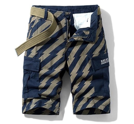 Small Quantity Garment Manufacturer Cotton Twill Men'S Outfit Cargo Shorts With Print