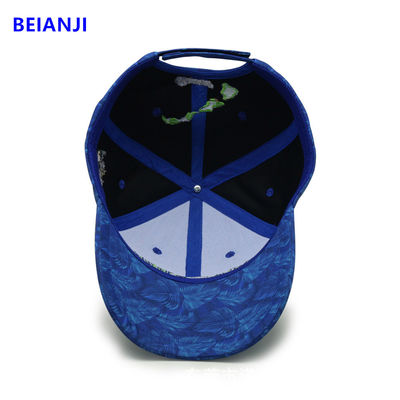 BEIANJI Sapphire Blue Custom Logo Baseball Caps 100% Cotton