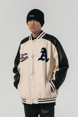 BEIANJI OEM Long Sleeve Baseball Varsity Jackets Plain Blank Letterman Jackets