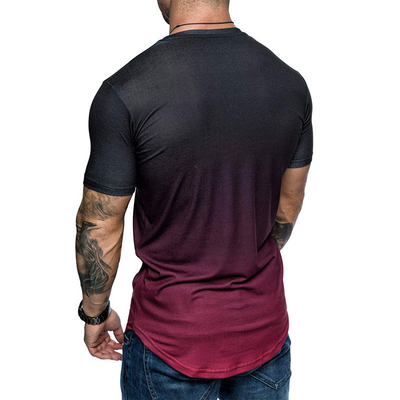 Small Batch Clothing Cotton 3D Printing Loose Drop Shoulder T Shirt For Men
