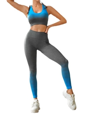 best sportswear manufacturers Quick Dry Yoga Suit Breathable Moisture Gradient Seamless Sports Suit
